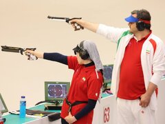 تیم میکس تپانچه ایران به مدال برنز آسیا رسید